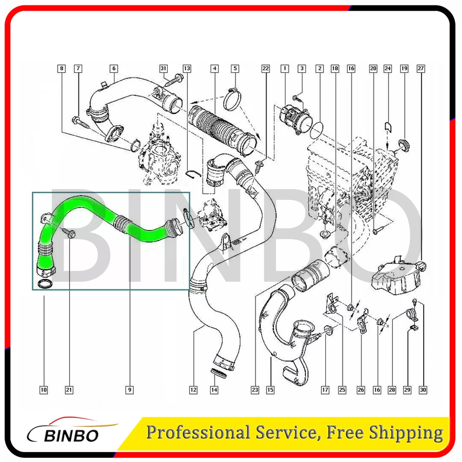 FOR RENAULT MEGANE CC SCENIC III TURBO INTERCOOLER HOSE PIPE 8200804000 07FC0E-D4 - KOEEK