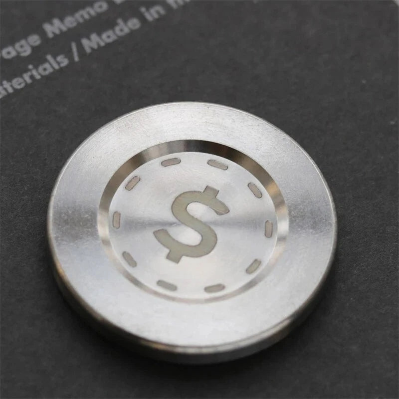 Coin Fidget Toy EDC Toy Titanium Fidget Spinner Toy Fun Stress Relief Toys Gifts 07FC0E-D4 - KOEEK