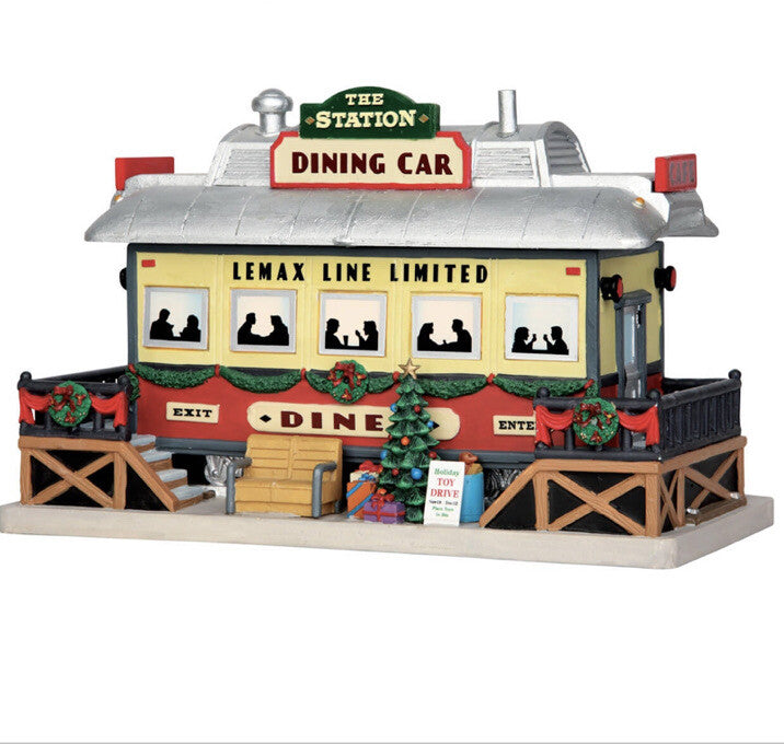 LEMAX  Station Dining Car -Lighted Holiday Village Building-RETIRED LEMAX - KOEEK