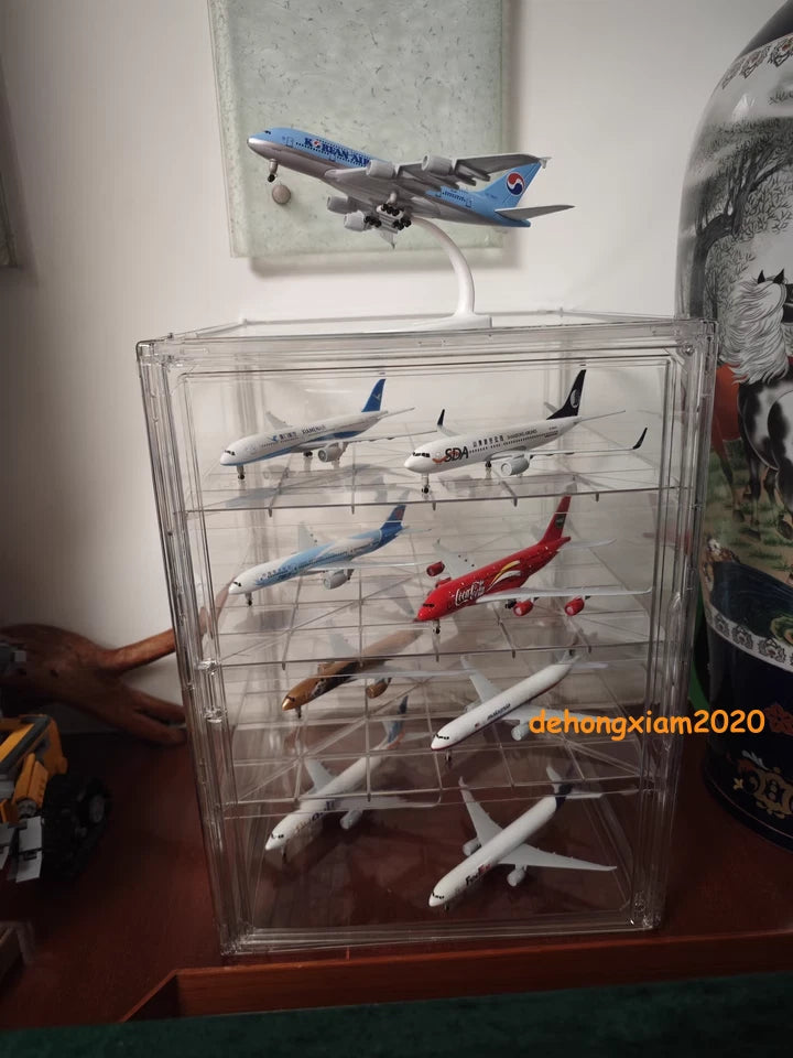 Acrylic Show Case Display Case Dustproof Large Capacity For 1/400 Airplane Model 07FC0E-D4 - KOEEK