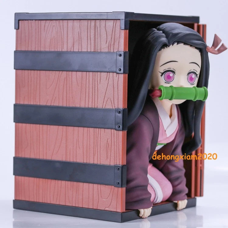 22cm Demon Slayer Kamado Nezuko PVC Figure Popcorn Bucket Decoration Model Toy 07FC0E-D4 - KOEEK