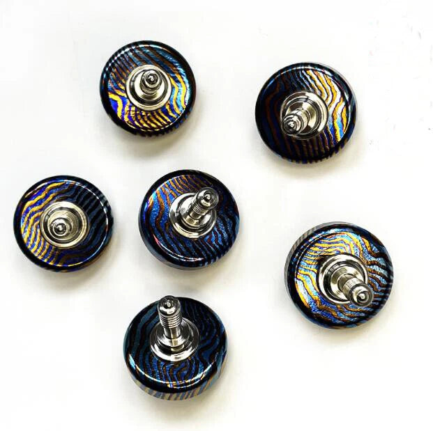 Titanium+Tima Damascus Hand Twisting Spinning Top Gyro Gyroscope Spinner EDC Toy 07FC0E-D4 - KOEEK