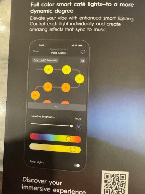 Cync GE Dynamic Effects Smart Cafe Lights Color Changing Patio String Lights GE - KOEEK