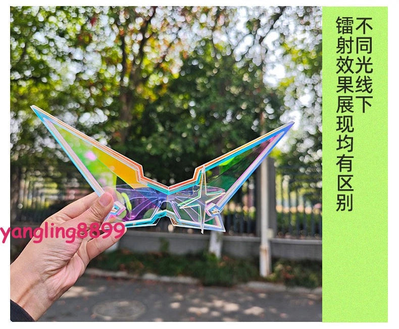 Honkai：Star Rail Silver Wolf Laser Sunglasses Funny Cosplay Party Glasses Prop 07FC0E-D4 - KOEEK