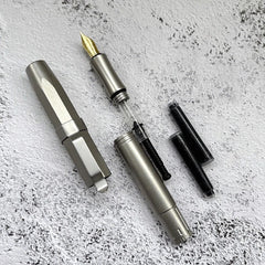 Titanium Alloy Fountain Pen Student Office Business Signature Writing Pocket Pen 07FC0E-D4 - KOEEK