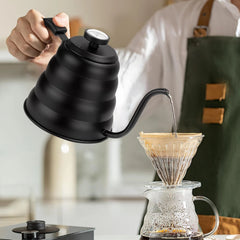 Tea Kettle with Thermometer Pot Black Stovetop Tea Kettle 40 oz 1200ml Gooseneck
