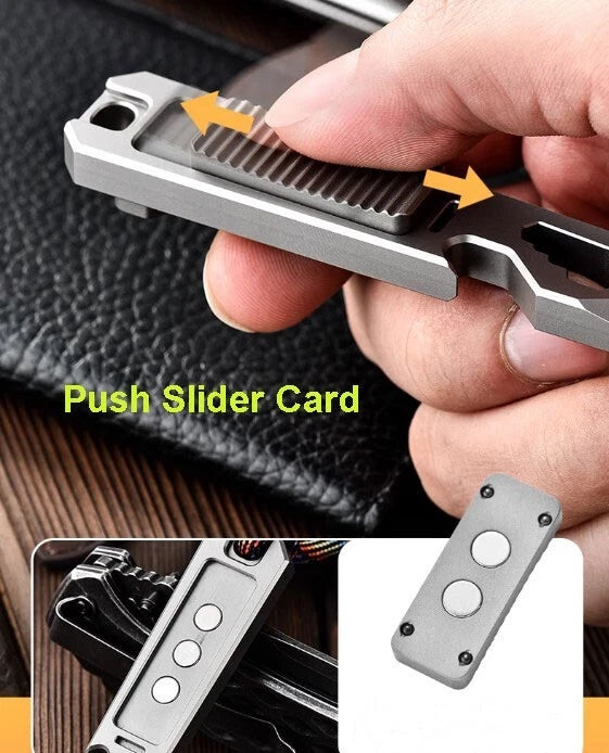 Titanium Multi Tools Pry Bar Crowbar Fidget Clicker Card Toy Stress Relief EDC 07FC0E-D4 - KOEEK