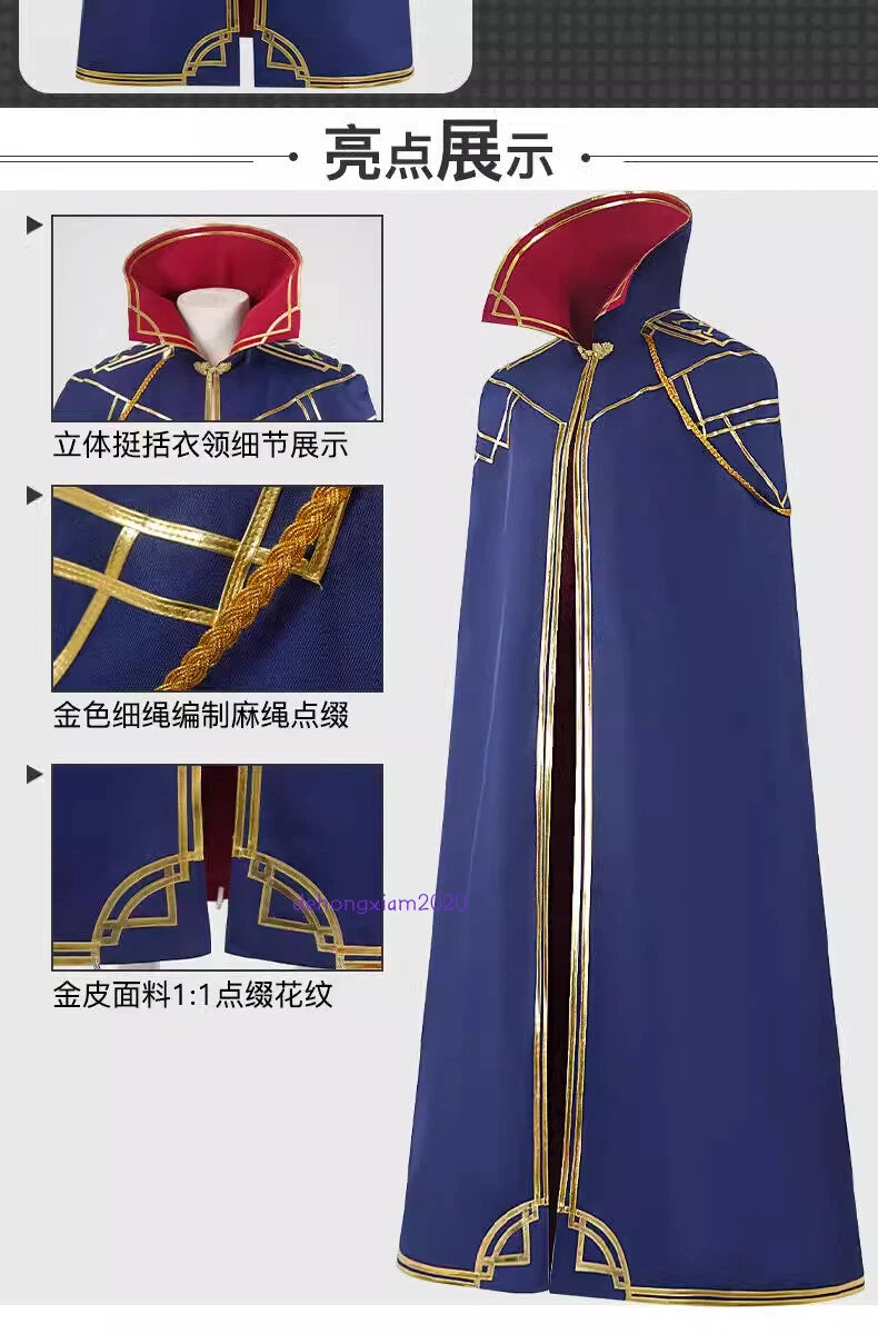 LOL League of Legends Arcane 2 Caitlyn Kiramman Blue Cloak Cape Costume Cosplay 07FC0E-D4 - KOEEK