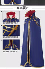 LOL League of Legends Arcane 2 Caitlyn Kiramman Blue Cloak Cape Costume Cosplay 07FC0E-D4 - KOEEK