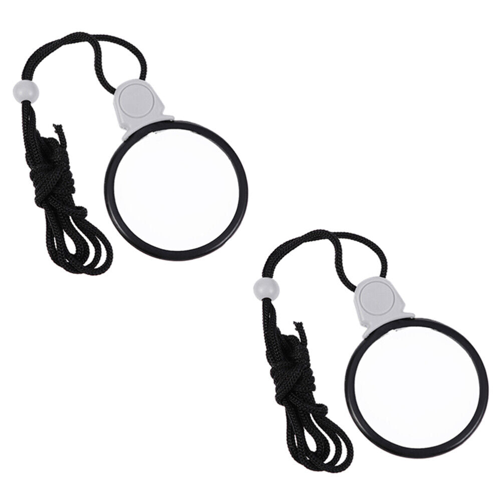 new 2Pcs Handheld 10x Magnifier Necklace Magnifiers Magnifying Monocle Necklace koeek - KOEEK