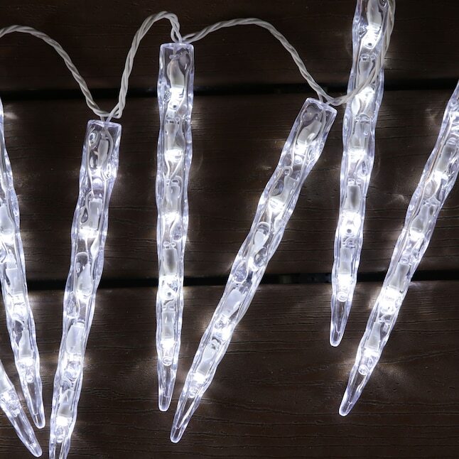GE Color Choice 20Ct Dual Color Blue or Cool White LED Ice Crystal Icicle Lights GE - KOEEK
