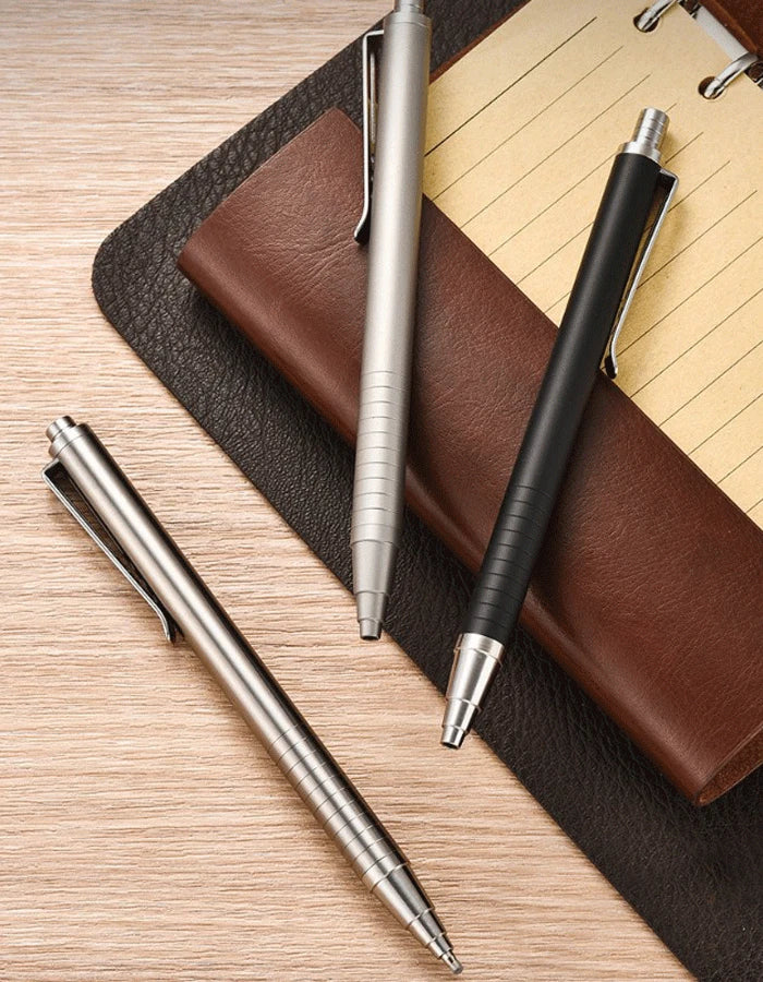 EDC Titanium Alloy Pocket Ball Pen Signature Working Tactical Pen w 5pcs Refills 07FC0E-D4 - KOEEK