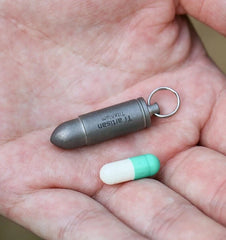 Pure Titanium Pill Holder Waterproof Pill Container Case Organizer EDC Keychain 07FC0E-D4 - KOEEK