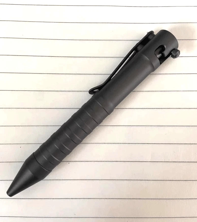Solid Aluminium Alloy Pocket Ballpoint Pen Office Signature Pen Outdoor EDC Pen 07FC0E-D4 - KOEEK