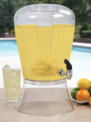 Beverage Dispenser with Ice Cylinder and Fruit Infuser, 3 Gallon, Clear 07FC0E-D4 - KOEEK