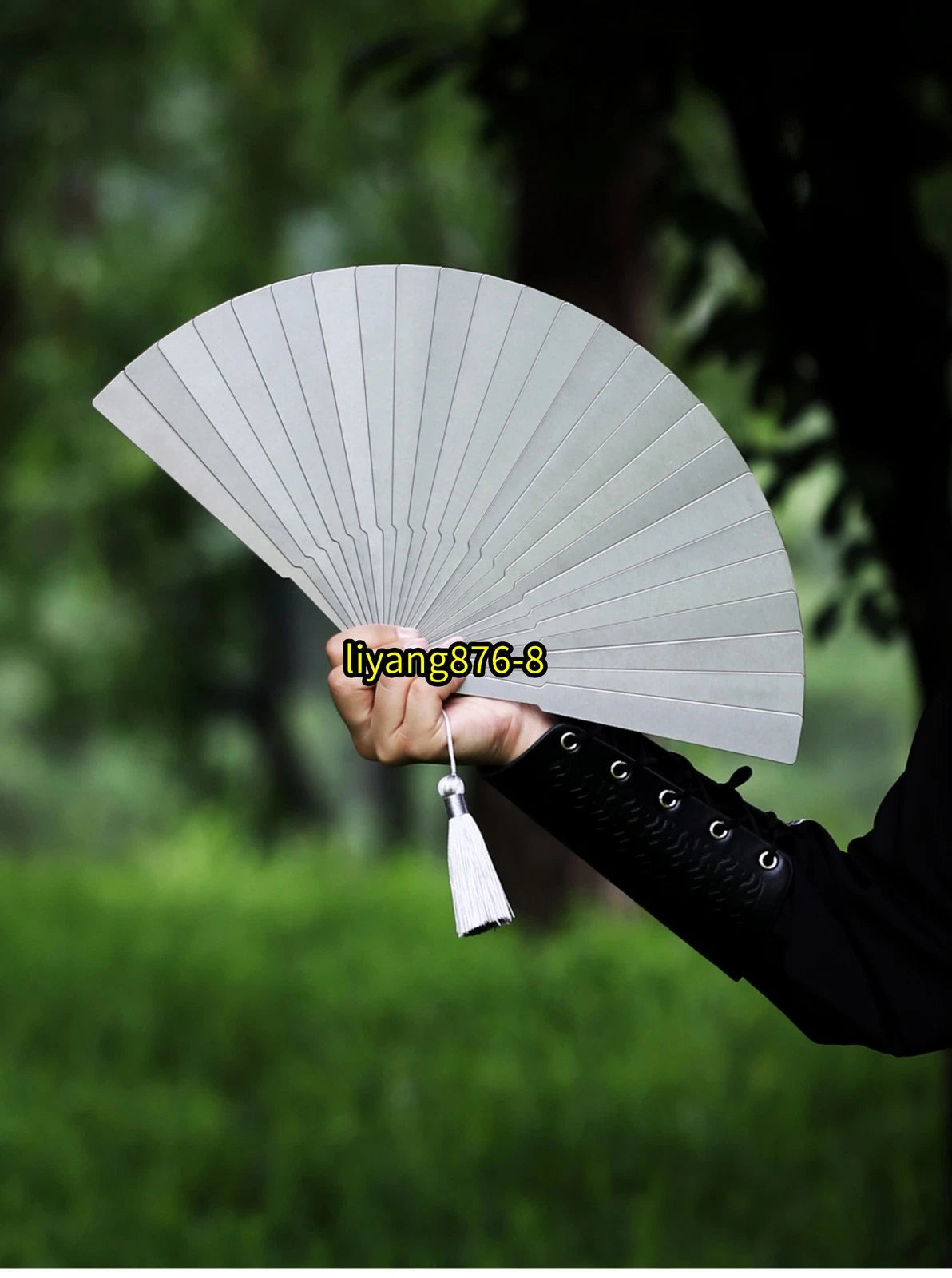 Stainless Steel Metal Folding Fan Portable Martial Art Kung Fu Tai Chi Fan Toy 07FC0E-D4 - KOEEK