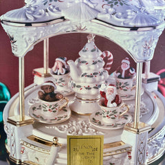 2003 LENOX HOLIDAY Christmas Centerpiece Musical Carousel  Teacup Ride LENOX - KOEEK