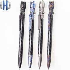 Damascus Titanium TC4 Business tactical Signature Student Business Gyro Pen Tool 07FC0E-D4 - KOEEK