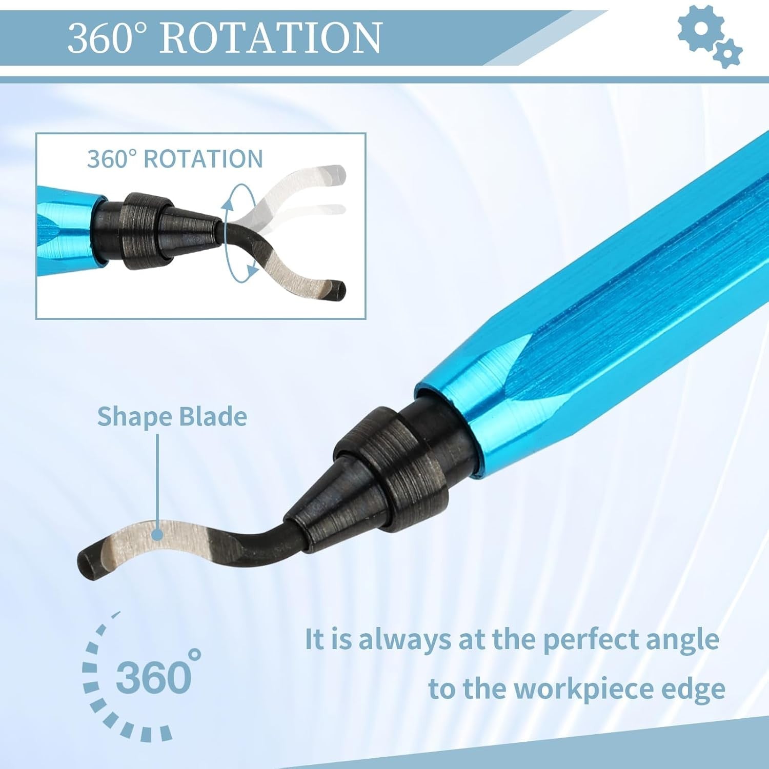 new Deburring Tool with 12 High Speed Steel Blades, 3D Blue 07FC0E-D4 - KOEEK
