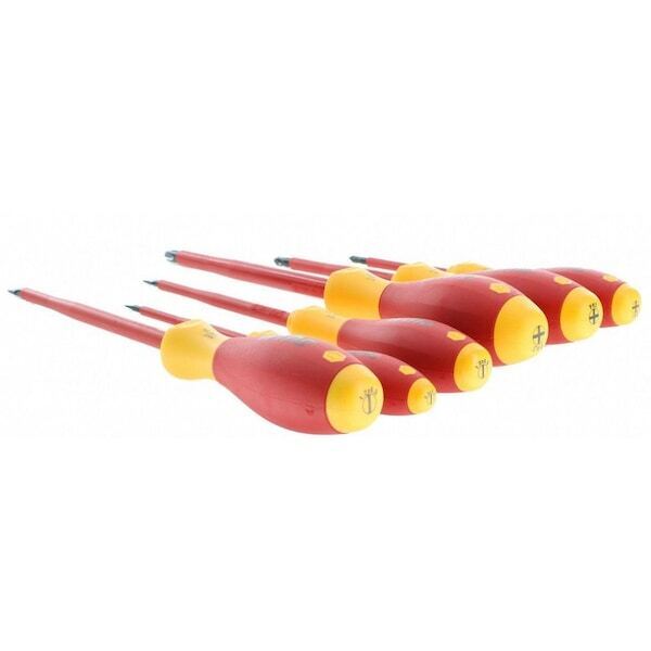 new Wiha 32092 Insulated Screwdriver Set, Slotted/Phillips Tip, Alloy Steel With koeek - KOEEK