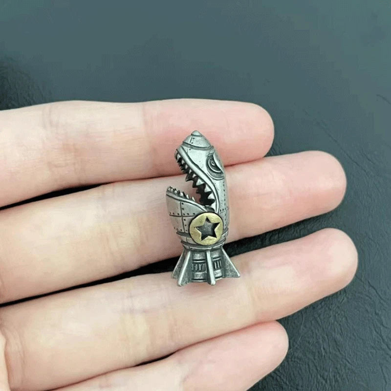 EDC Retro White Copper Parachute Cord Knife Bead Pendant Lanyard DIY Key chain 07FC0E-D4 - KOEEK