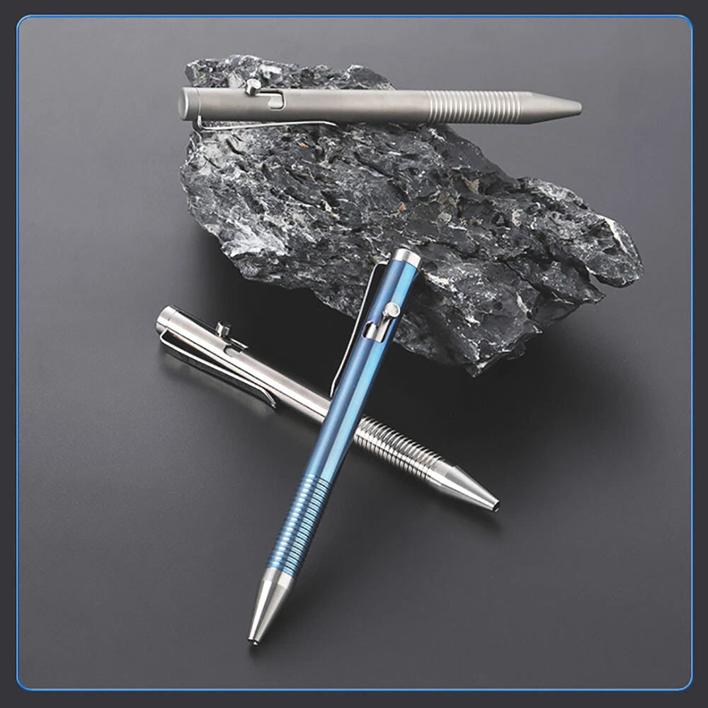 Retractable Ballpoint Pen Titanium Alloy Signature Executive Portable Pocket EDC 07FC0E-D4 - KOEEK