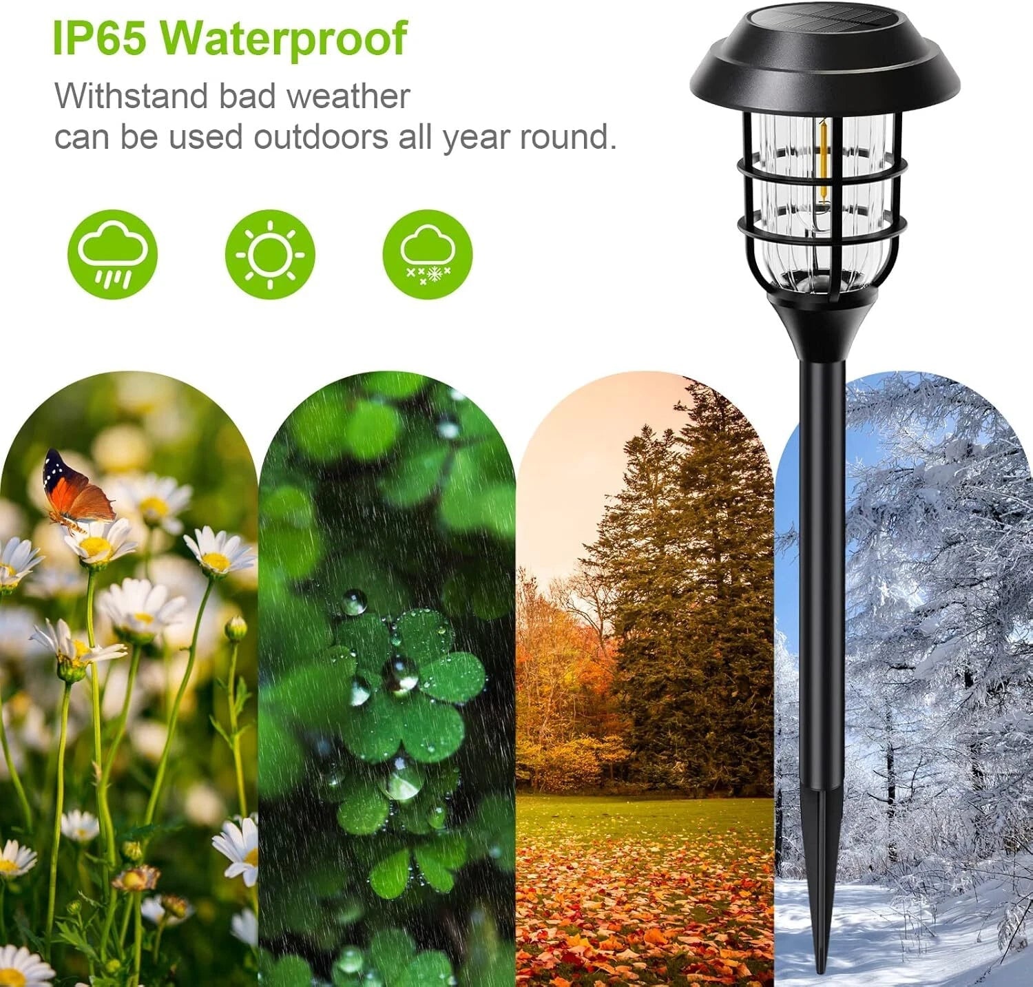 Solar Pathway Lights Outdoor, 8 Pack Garden Lights Powered Landscape Lighting 07FC0E-D4 - KOEEK