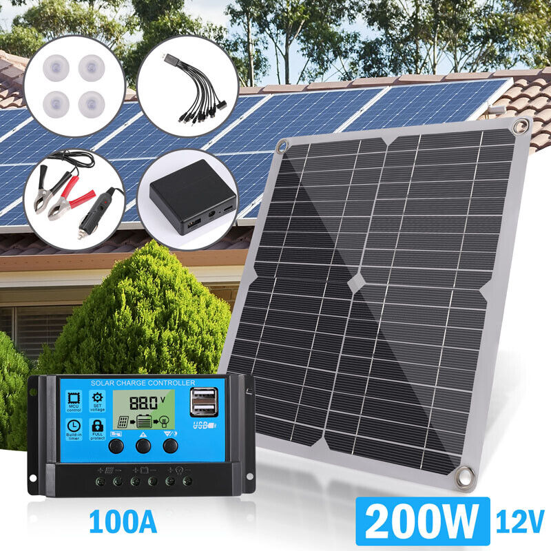 ny 800W Watt fleksibelt solcellepanel 12V Mono Home RV Rooftop Camping Off-Grid Power