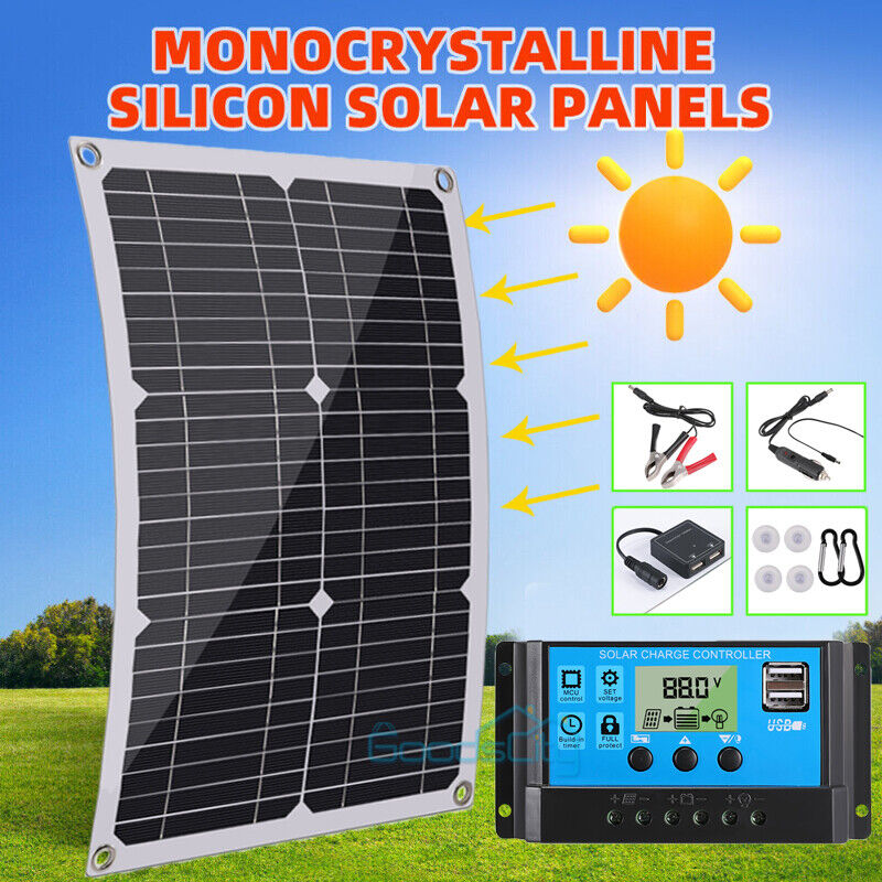 nytt fleksibelt solcellepanel 400W 12v Portable Power Mono Camping Home RV batterilading