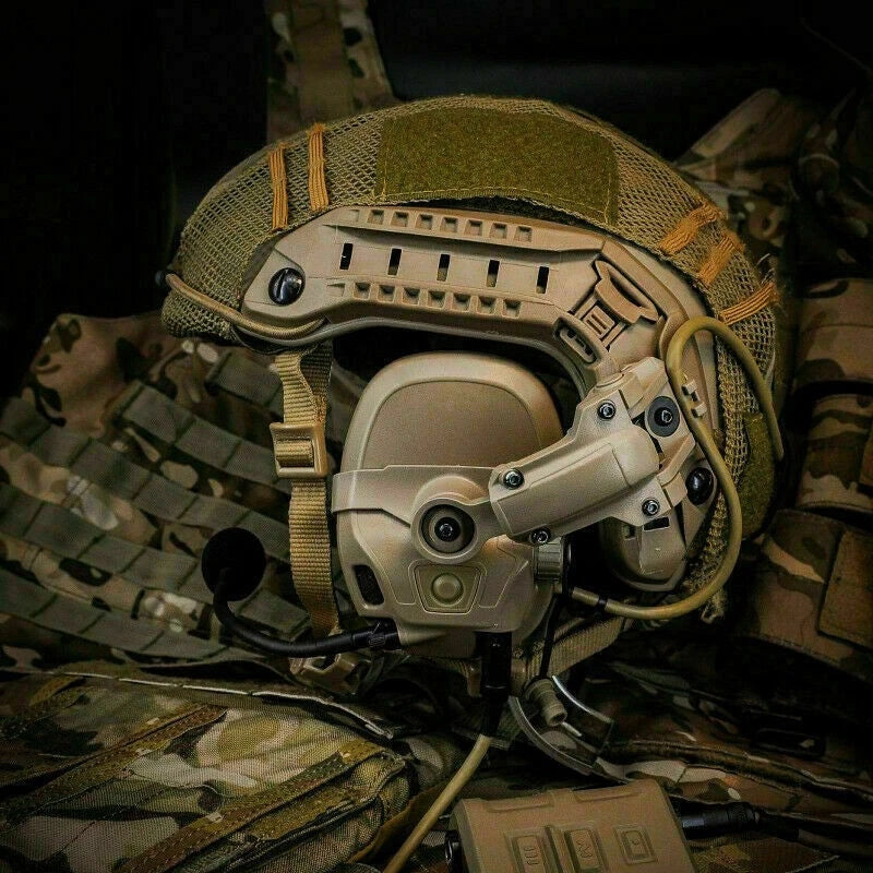 IN Stock FMA FCS AMP Tactical Communication Noise Headset Reduction V20/V60 PTT FMA - KOEEK