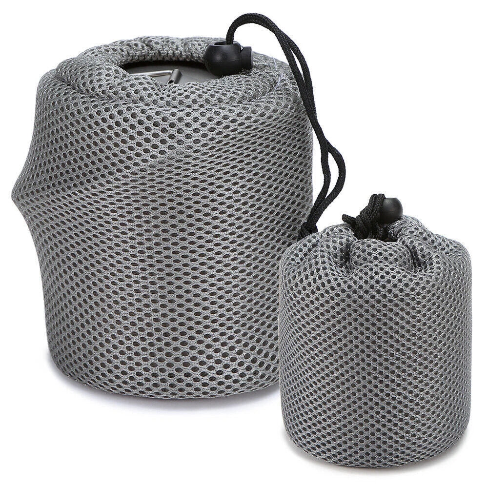 Titanium 420ml 750ml Pot Set With Foldable Handle - Outdoor Camping Cup Bowl Pot 07FC0E-D4 - KOEEK