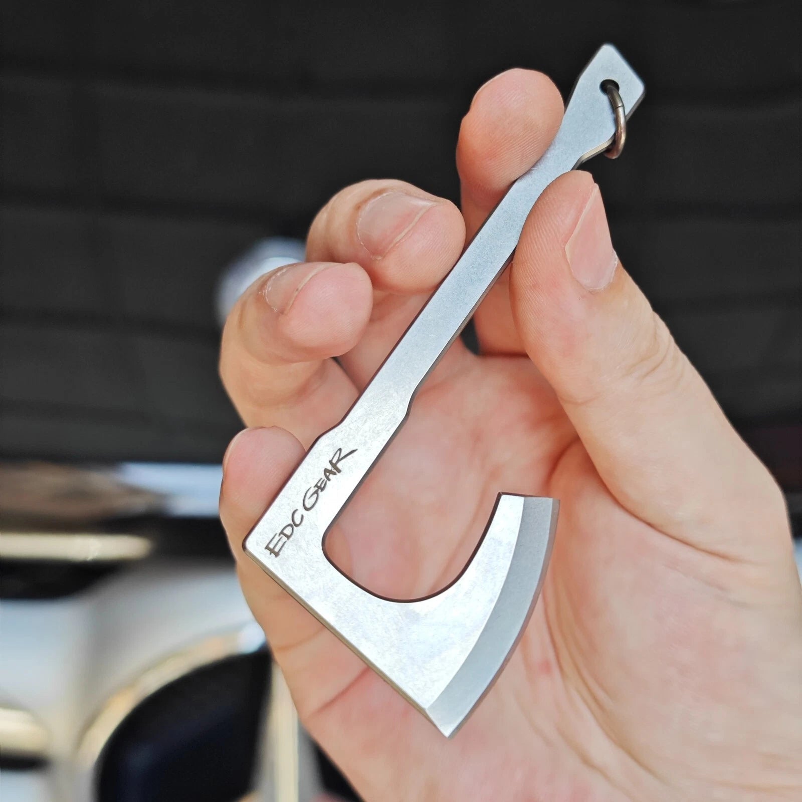 Mini Axe Hatchet Pocket Knife Camping Outdoor Hunting Tool Keychain EDC w Sheath 07FC0E-D4 - KOEEK
