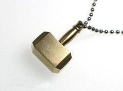 Brass Thor's Hammer Knife Pendant Bead Keychain Necklace Knapsack Ornament EDC 07FC0E-D4 - KOEEK