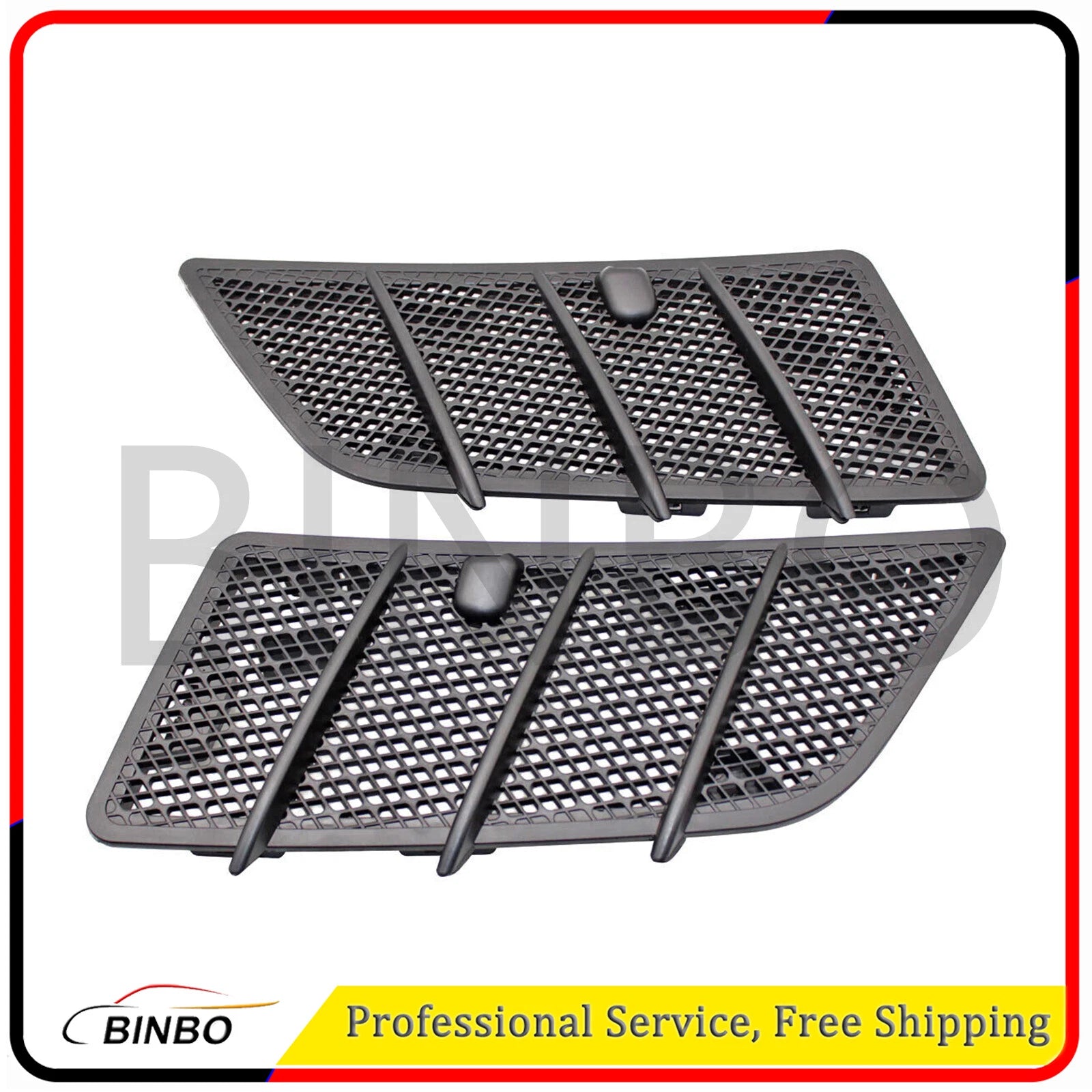2PCS Hood Air Vent Grille Cover For 08-11 Mercedes-Benz W164 GL ML Class 350 450 07FC0E-D4 - KOEEK