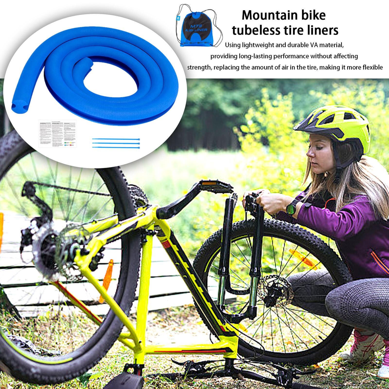 new Bike Tire Insert Portable Durable Air Liner MTB Insert Tubeless Bike Tire Insert koeek - KOEEK