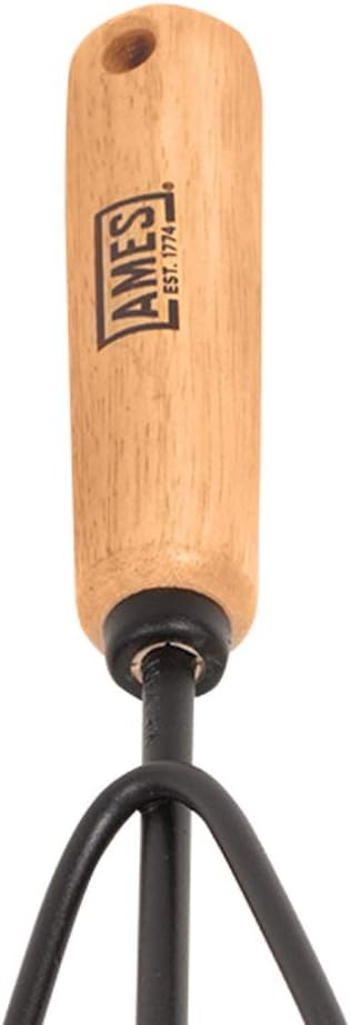 new AMES 2446300 Tempered Steel Hand Cultivator with Wood Handle, 11-Inch, Brown AMES - KOEEK