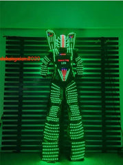 7 Colors LED Robot Costume Helmet Suit DJ Party Glowing Clothes Performance Show 07FC0E-D4 - KOEEK