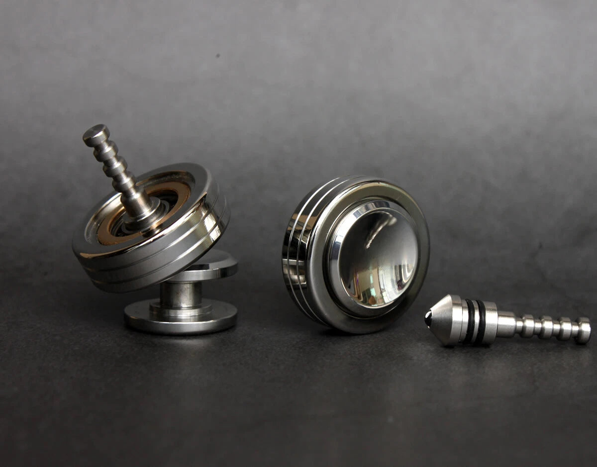 2 in 1 Spinning Top Spinner Creative Brass Ceramic Bead Super Precision EDC Toys 07FC0E-D4 - KOEEK