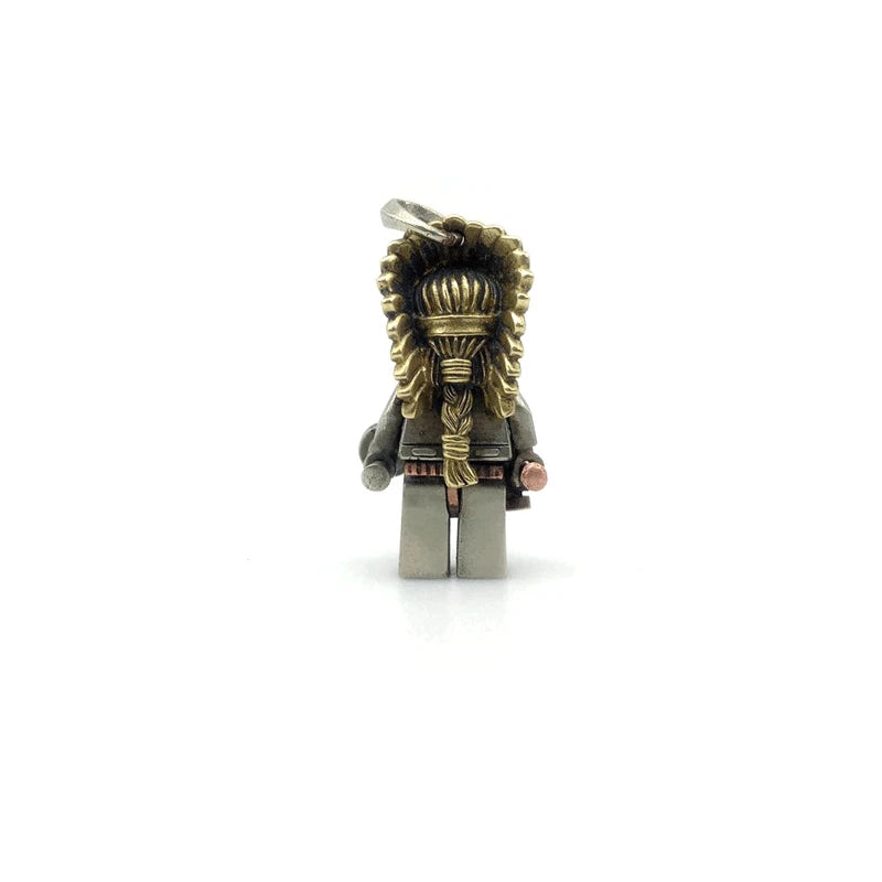 White Brass Copper Chief Key Ring Bead Paracord Knife Bead Pendant Lanyard Bead 07FC0E-D4 - KOEEK