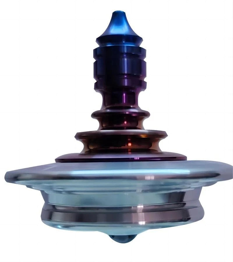 Titanium Stainless Steel Spinning Top Gyroscope EDC Desktop Fidget Toy Gift 07FC0E-D4 - KOEEK