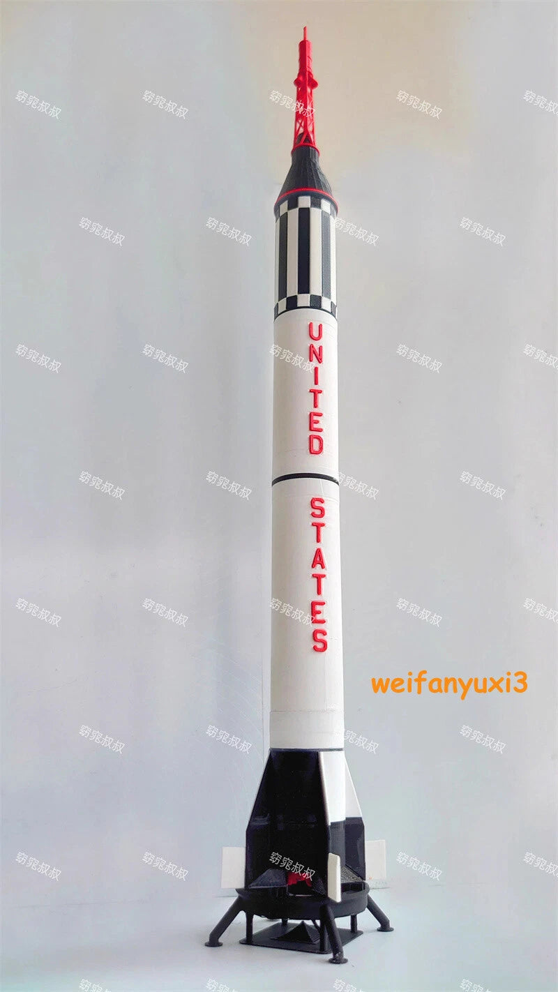 1/72 Scale Red Stone Launch Vehicle Rocket Finished Model Painted Toys Gift 07FC0E-D4 - KOEEK