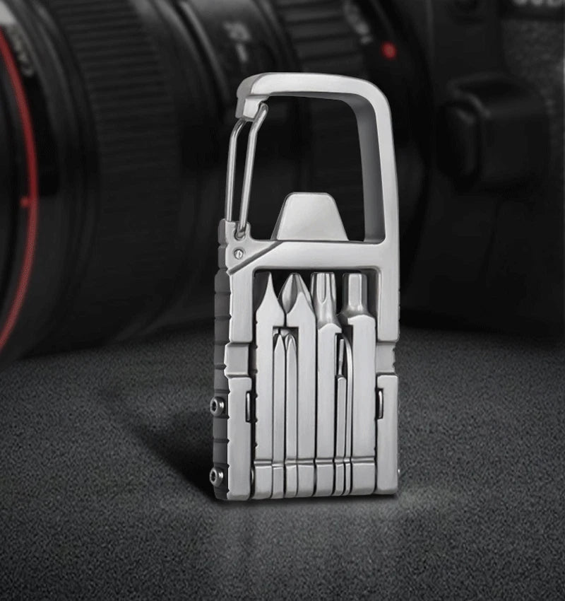 Outdoor Stainless Steel Multi Tools Card Bottle Opener Keychain EDC LittleHelper 07FC0E-D4 - KOEEK