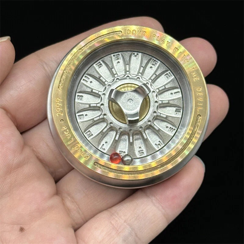 Number Roulette Fidget Spinner EDC Metal Adult Fidget Toy ADHD Hand Spinner 07FC0E-D4 - KOEEK