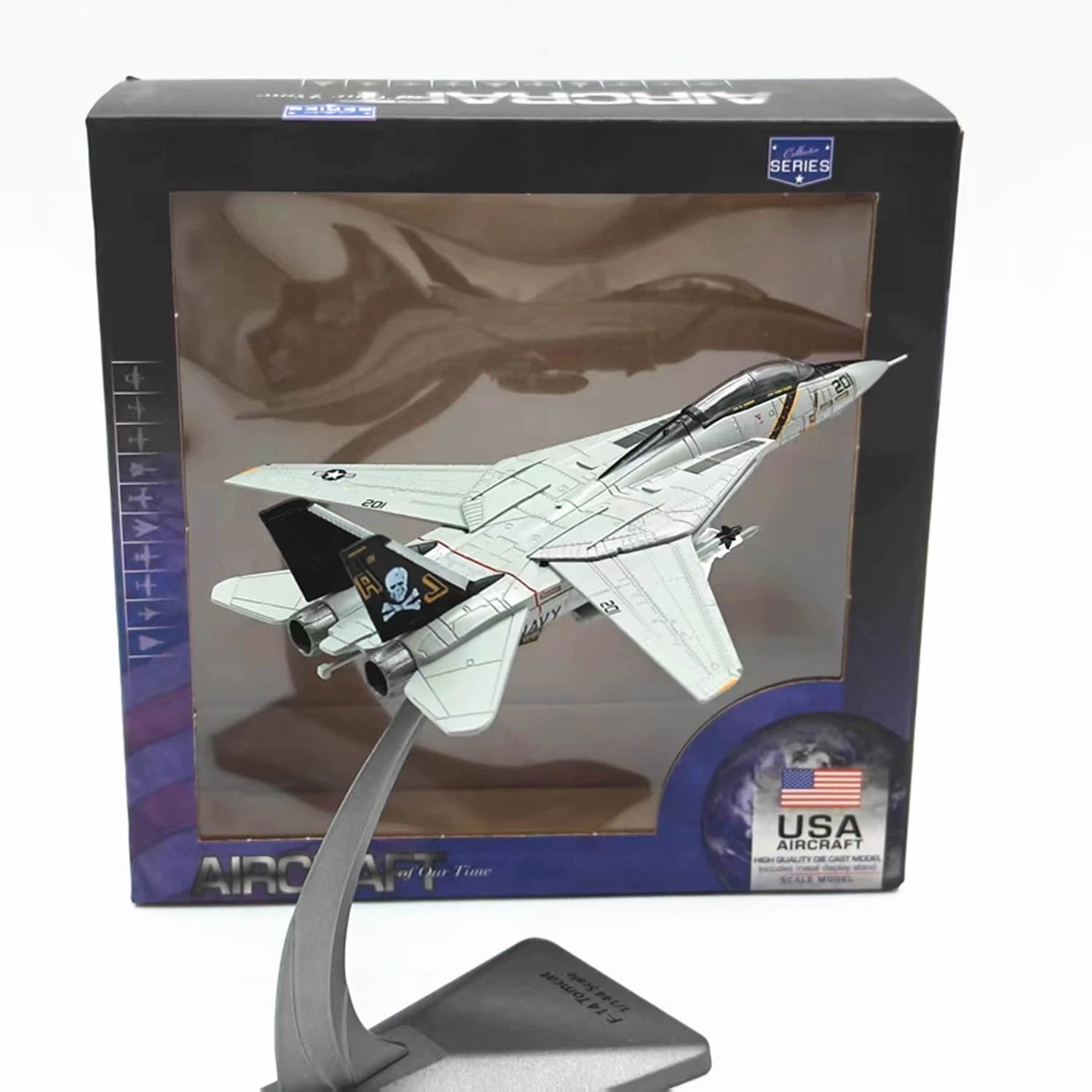 AF1 1/144 F-14A TOMCAT U.S.NAVY VF-84 JOLLY ROGERS AJ201 1978 Diecast 07FC0E-D4 - KOEEK