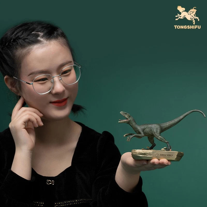 Official 1:20 Velociraptor Blue Brass Statue Figure Dinosaur Model Desktop Decor 07FC0E-D4 - KOEEK