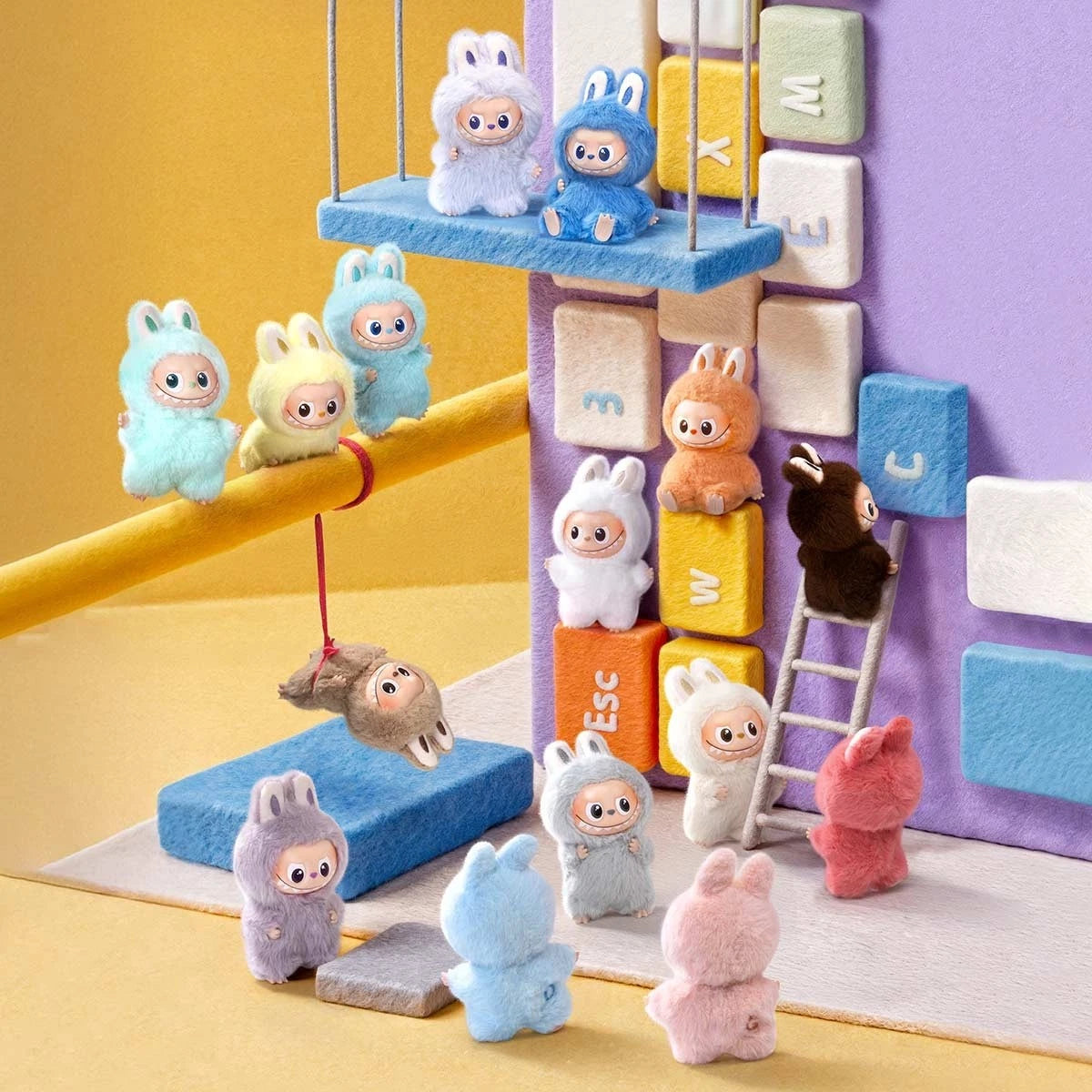 The Monsters Pin For Love Series-Vinyl Plush Pendant Blind Box (A-M) Hot Cute 07FC0E-D4 - KOEEK