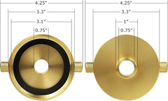 new NOVINO Fire Hydrant Hose Adapter 2-1/2" 2-1/2"NH x 3/4"GHT, Brass NOVINO - KOEEK