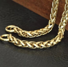 6mm x 44cm Solid Brass Wheat Chain Key Wallet Chain Fob chain Crafts 07FC0E-D4 - KOEEK