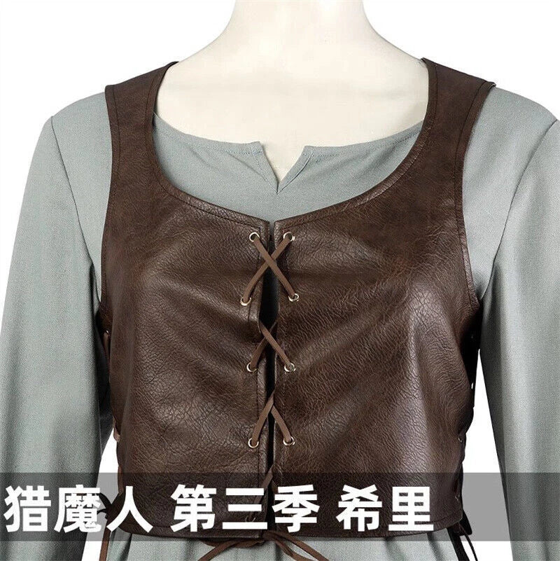 The Witcher 3：Wild Hunt Cirilla Fiona Elen Riannon Cosplay Costume Full Set Suit 07FC0E-D4 - KOEEK