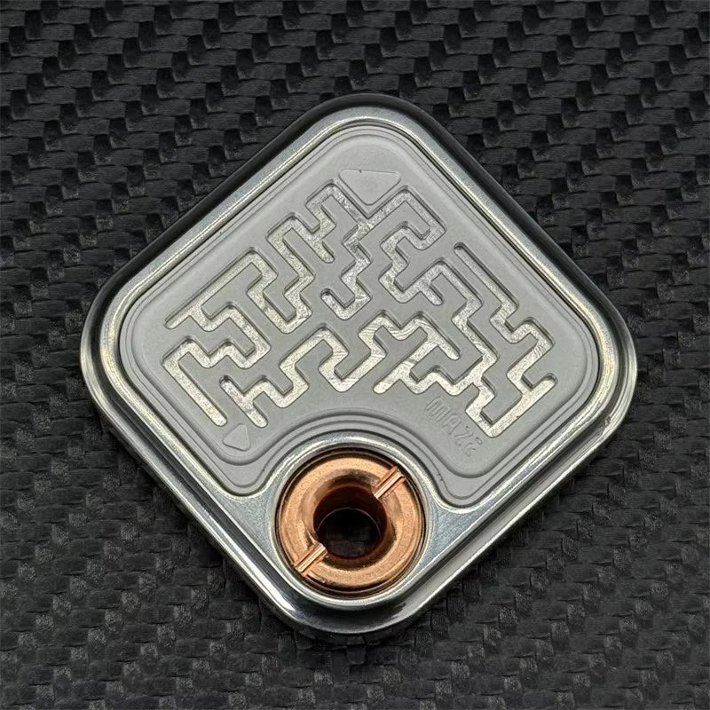 Maze Side-Push Fidget Slider Stylish Stainless Steel Mechanical Fidget EDC Toys 07FC0E-D4 - KOEEK